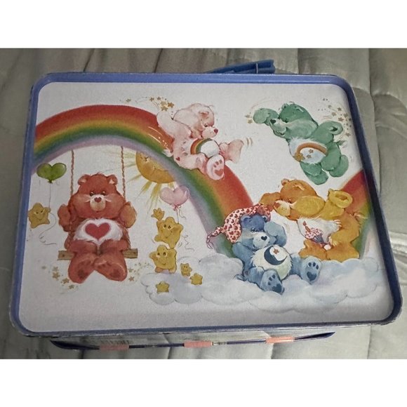 Care Bears Have a Rainbow Day! 2002 Rix Production Tin Metal Box LUNCHBOX ONLY - Picture 1 of 5
